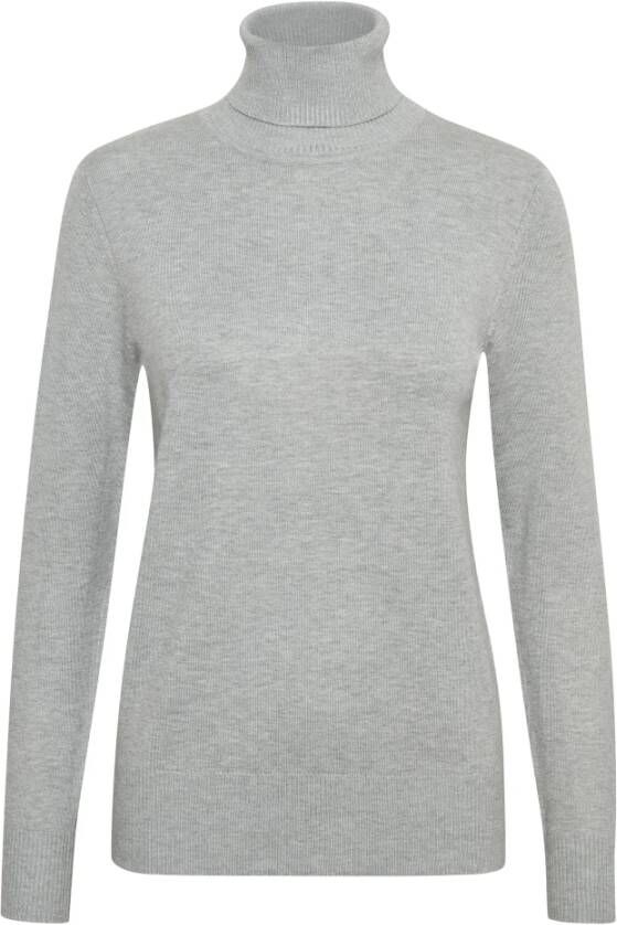 Saint Tropez Parel Grijs Rollneck Sweater Gray Dames