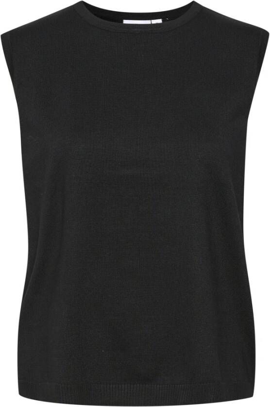 Saint Tropez Zwarte Gebreide Vest Milasz 30511506 Black Dames