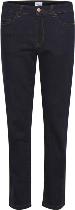 Saint Tropez Mollysz mw regular jeans Blauw Dames