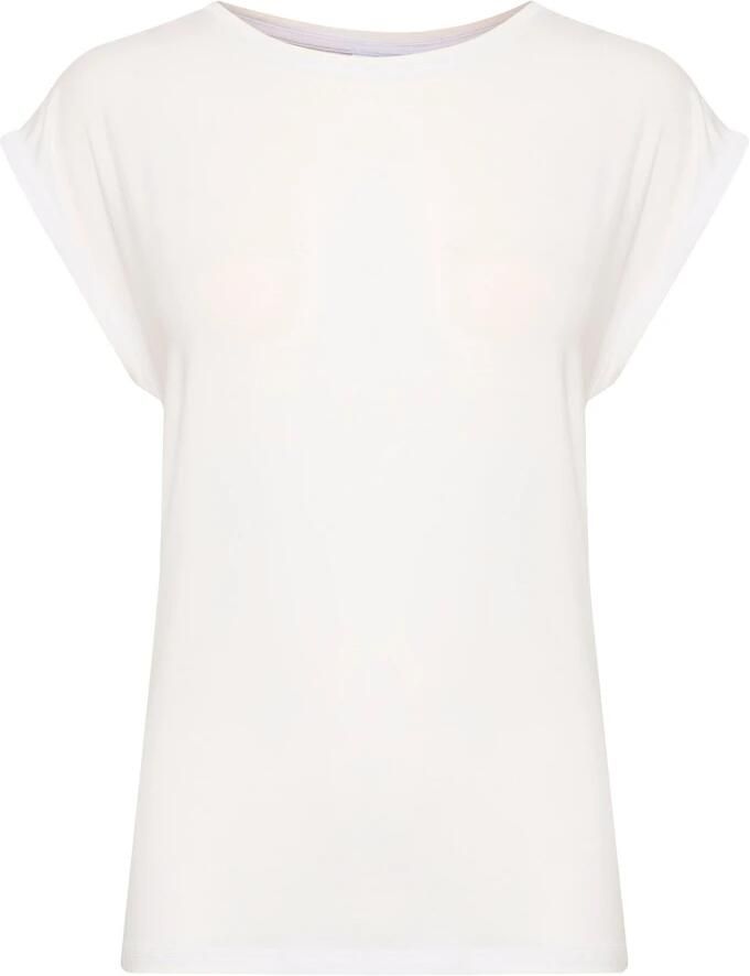 Saint Tropez Shirt met ronde hals Basic in chique lyocell kwaliteit