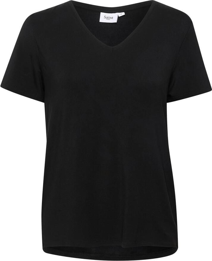 Saint Tropez Adeliasz V-N T-Shirt Zwart Black Dames