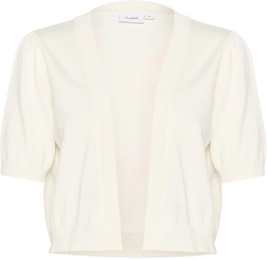Saint Tropez Bolero Gebreid IJs 3 4 Mouwen Beige Dames