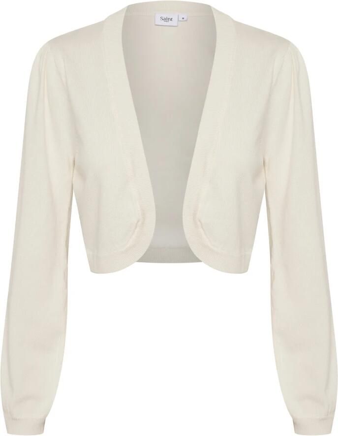 Saint Tropez Eenvoudige Ice Bolero Trui White Dames