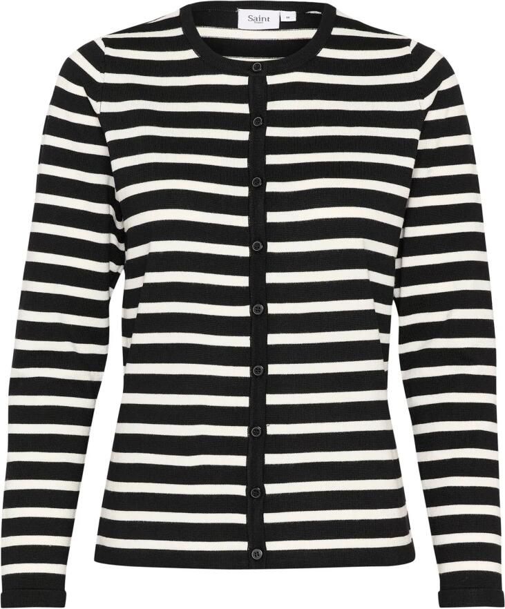 Saint Tropez Gestreepte Vest Zwart Mila Stripe Black Dames