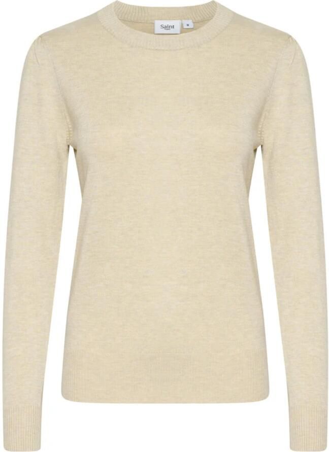 Saint Tropez MilaSZ Pullover Gebreid Jojoba Melange Beige Dames