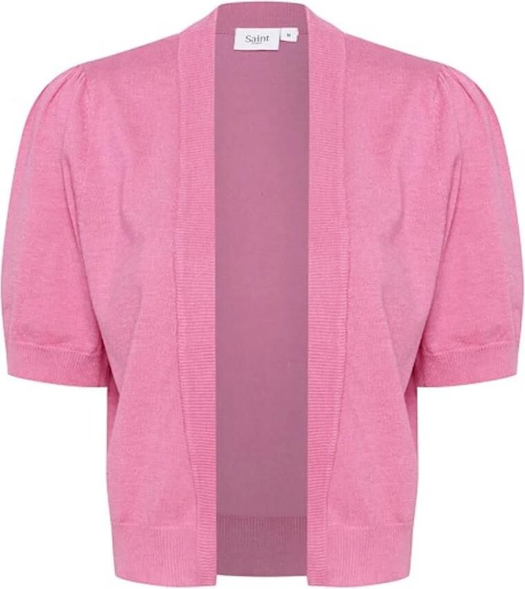 Saint Tropez Pink Cosmos Melange Bolero Sweater Pink Dames