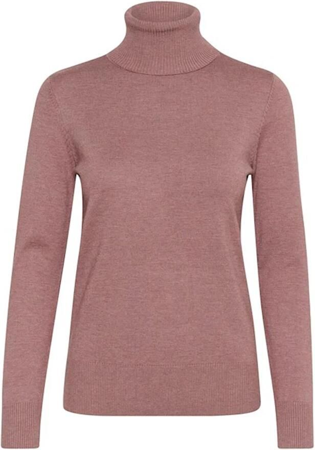 Saint Tropez Rollneck Pullover Sweater Antler Melange Pink Dames