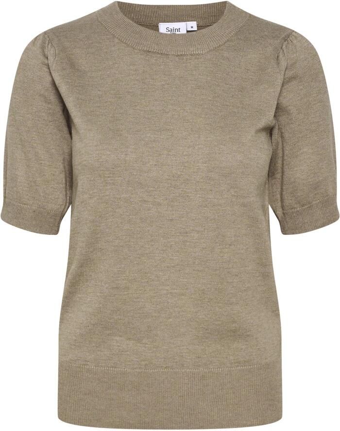Saint Tropez Round-neck Knitwear Beige Dames
