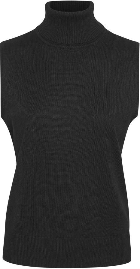 Saint Tropez Zwarte Gebreide Rolnek Vest Black Dames - Foto 2