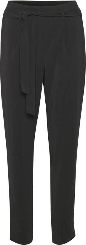 Saint Tropez Zwarte broek met ontspannen pasvorm en strikceintuur Meerkleurig Dames