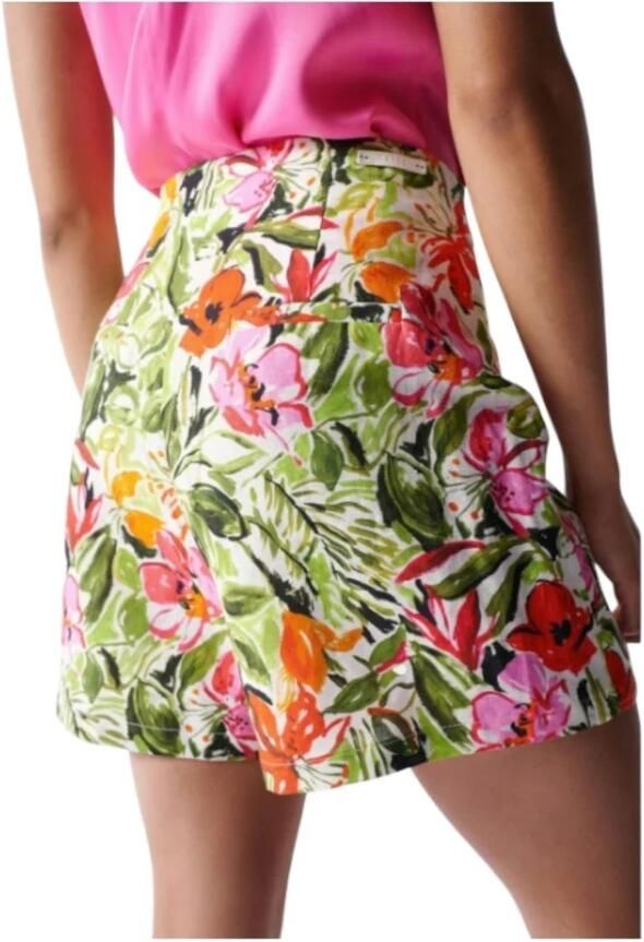 Salsa Bloemenprint High Waist Shorts Multicolor Dames
