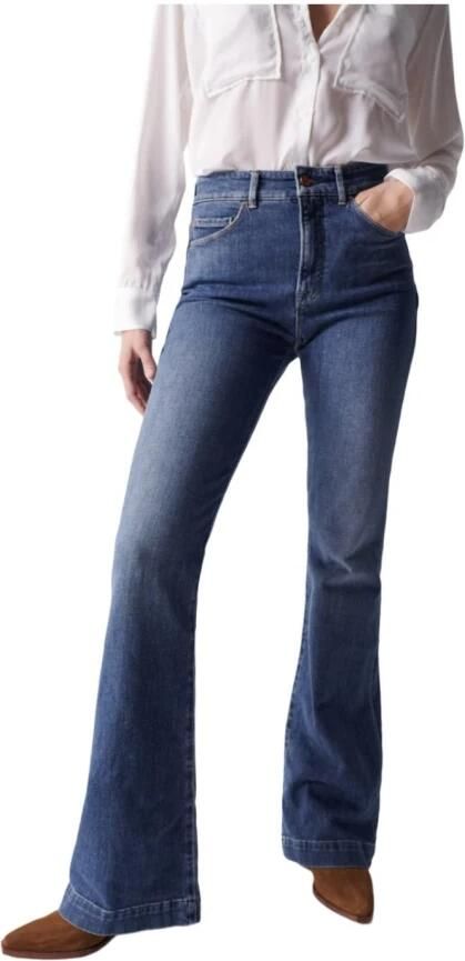 Salsa Faith Flare Push In Jeans Blue Dames - Foto 3
