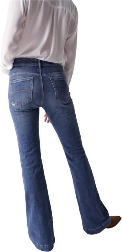 Salsa Faith Flare Push In Jeans Blue Dames