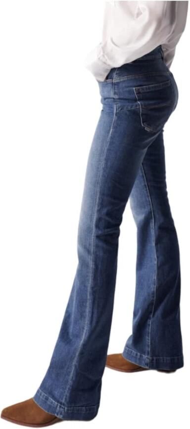 Salsa Faith Flare Push In Jeans Blue Dames - Foto 2