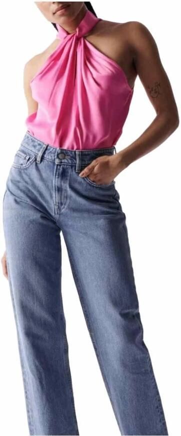 Salsa Metallic Pink Halter Neck Blouse Pink Dames - Foto 2