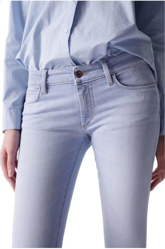 Salsa Push Up Wonder Skinny Cropped Jeans Blue Dames