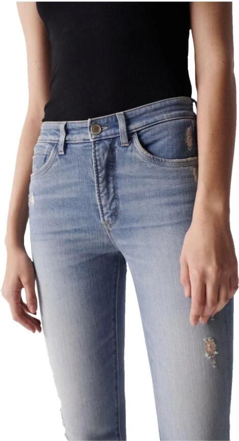 Salsa Slim Cropped Faith Jeans Blue Dames
