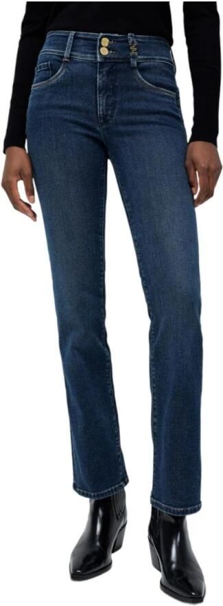 Salsa Straight Leg Denim Jeans Blue Dames