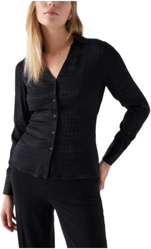 Salsa Zwarte Blouse Elegante Silhouet Black Dames