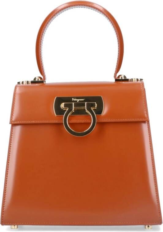 Salvatore Ferragamo Crossbody bags Iconic S Handbag – Brown in bruin