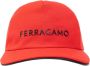 Salvatore Ferragamo Rubberen Logo Baseball Cap Red Heren - Thumbnail 1