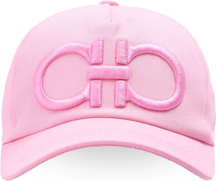 Salvatore Ferragamo Stijlvolle Hoed voor Mannen en Vrouwen Pink Dames