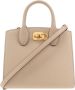 Salvatore Ferragamo Stijlvolle Crossbody Tas in Zwart Leer Beige Dames - Thumbnail 7