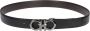 Salvatore Ferragamo Black and Dark Brown Leather Reversible Belt Zwart Heren - Thumbnail 1