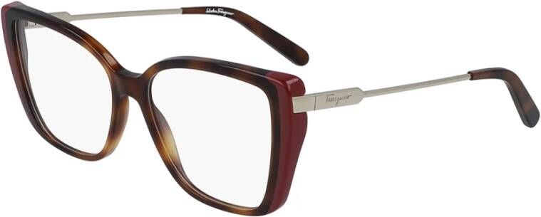 Salvatore Ferragamo Stijlvolle Bril Brown Dames