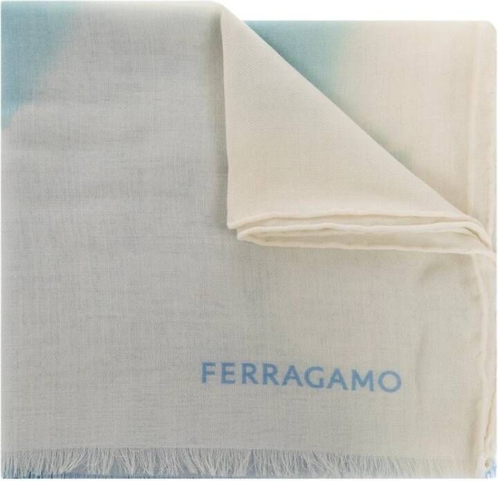 Salvatore Ferragamo Cashmere sjaal Blauw Dames