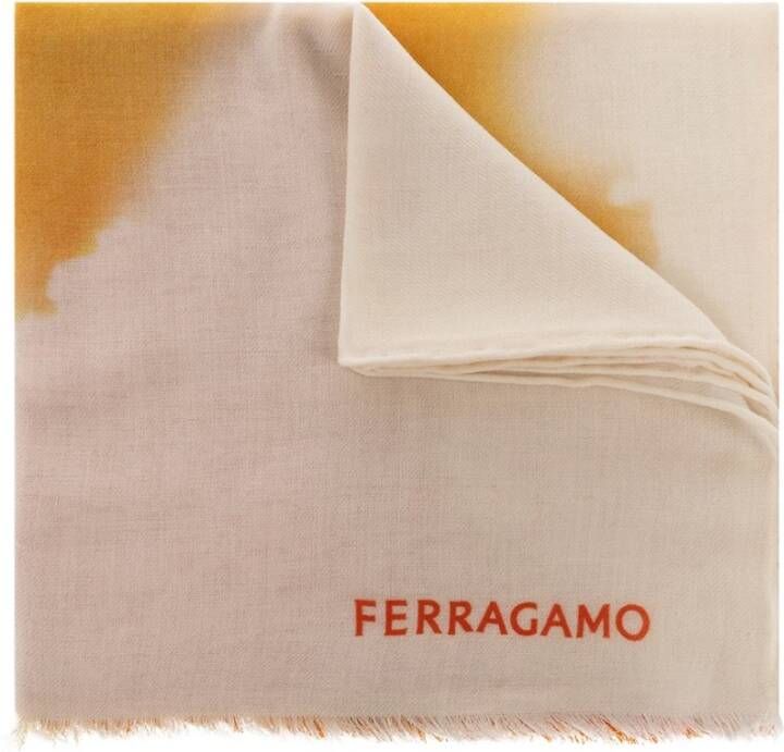 Salvatore Ferragamo Cashmere sjaal Oranje Dames