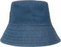 Salvatore Ferragamo Denim bucket hoed met logo Blauw Dames - Thumbnail 1