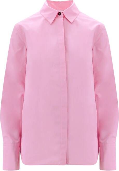 Salvatore Ferragamo Elegante Katoenen Overhemd voor Vrouwen Roze Dames
