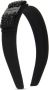 Salvatore Ferragamo Zwart strik hoofdband met Swarovski-kristallen Black Dames - Thumbnail 1