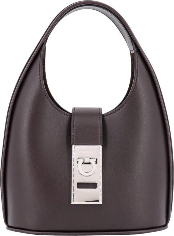 Salvatore Ferragamo Exclusieve Gancini Schoudertas Bruin Dames