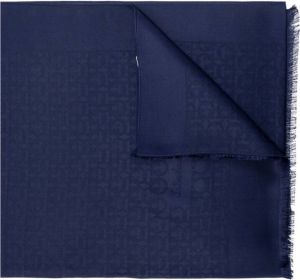 Salvatore Ferragamo Gancini motif scarf Blauw Dames