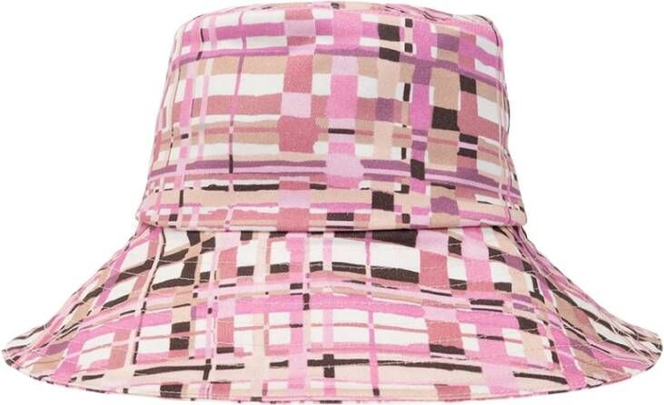 Salvatore Ferragamo Gebloemde emmerhoed met logo Roze Dames