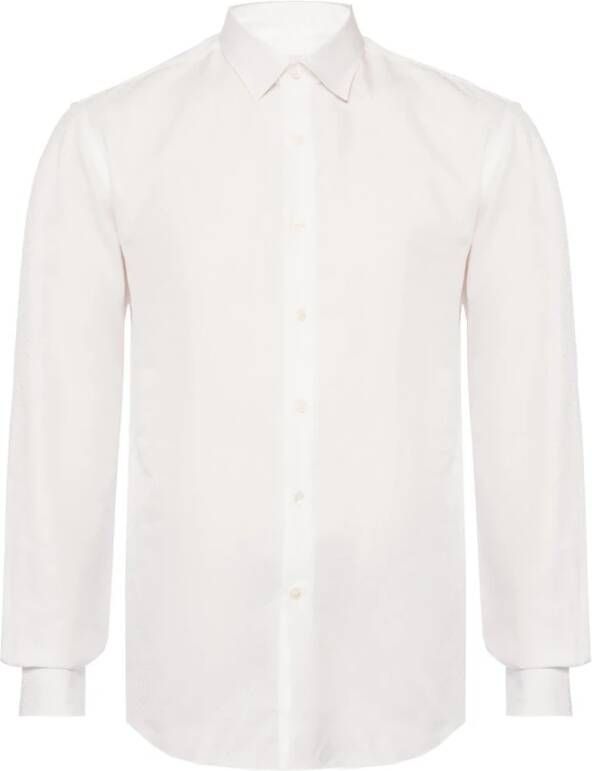 Salvatore Ferragamo Geborduurd overhemd White Heren