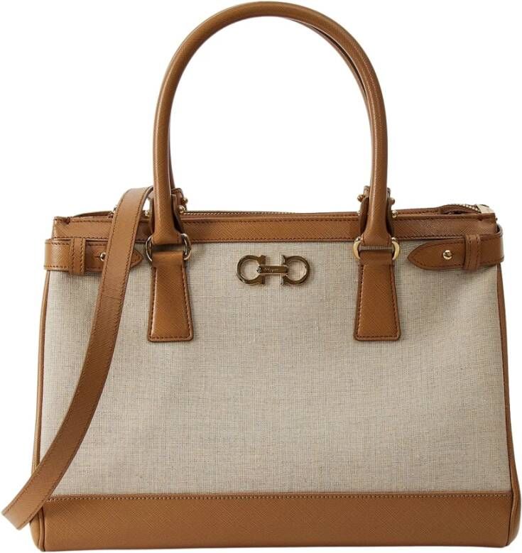 Salvatore Ferragamo Handtas Beige Dames