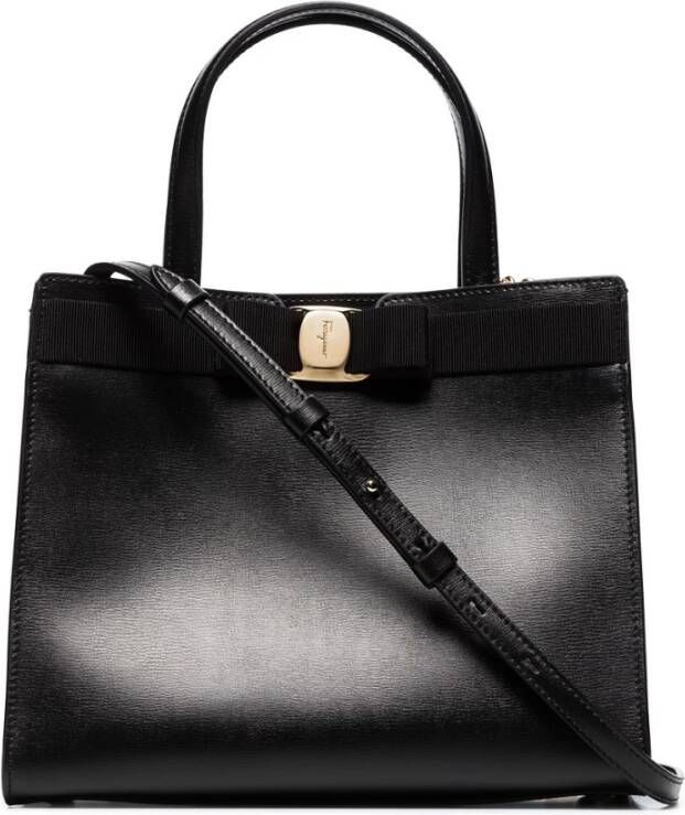Salvatore Ferragamo Handtas met strik Zwart Dames
