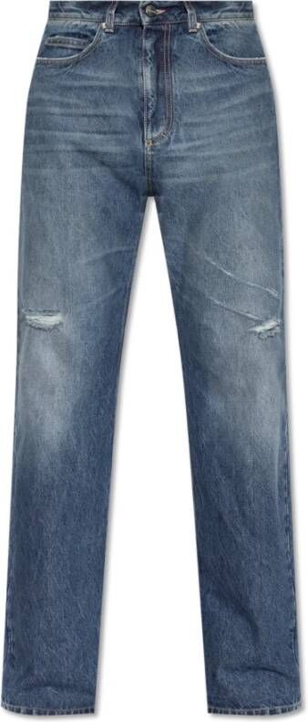 Salvatore Ferragamo Jeans with vintage effect Blauw Heren