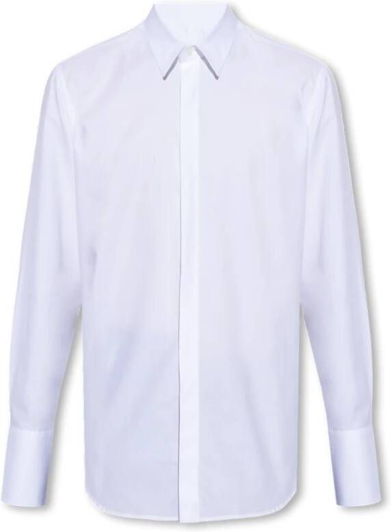 Salvatore Ferragamo Katoenen shirt White Heren
