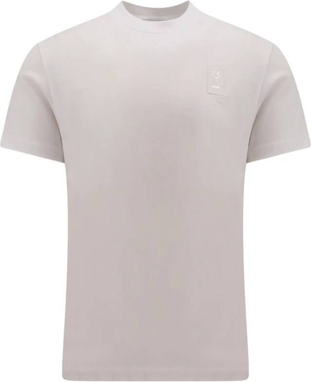 Salvatore Ferragamo Katoenen T-Shirt met Logo Patch White Heren