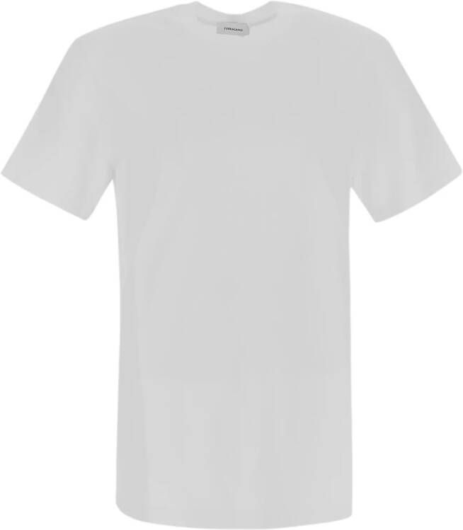Salvatore Ferragamo Klassiek Katoenen T-Shirt White Heren