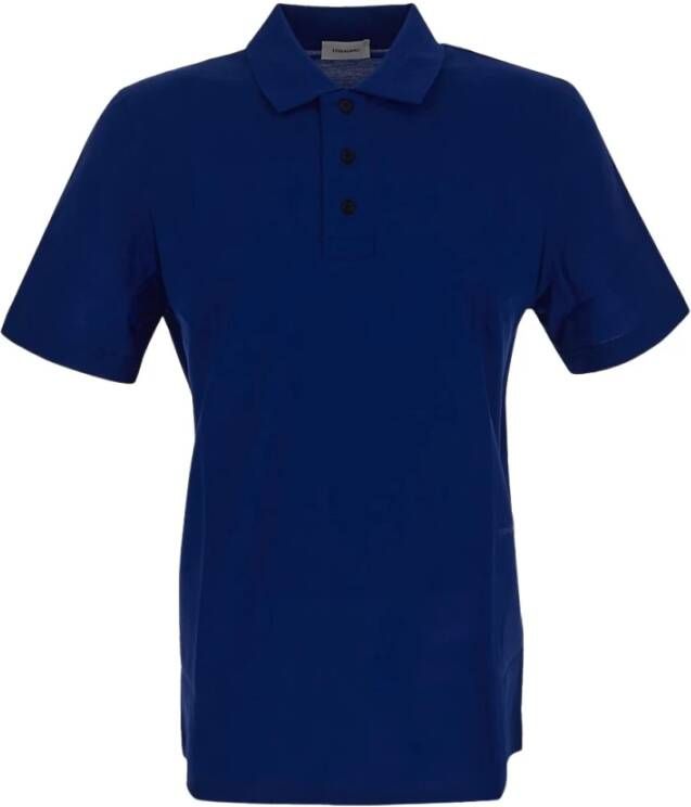 Salvatore Ferragamo Klassiek Polo Shirt Blauw Heren