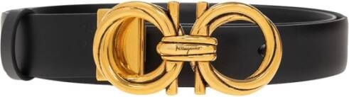 Salvatore Ferragamo Leather belt Zwart Dames