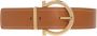 Salvatore Ferragamo Leather belt with decorative buckle Bruin Dames - Thumbnail 1