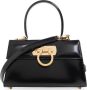 Salvatore Ferragamo Zwarte Handtas van Lakleer met Gancini Sluiting Black Dames - Thumbnail 1
