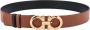 Salvatore Ferragamo Luxe bruine leren riem met Gancini-gesp Bruin Dames - Thumbnail 1