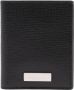Salvatore Ferragamo Zwarte Logo Plaque Kaarthouder Portemonnee Leer Black Heren - Thumbnail 1